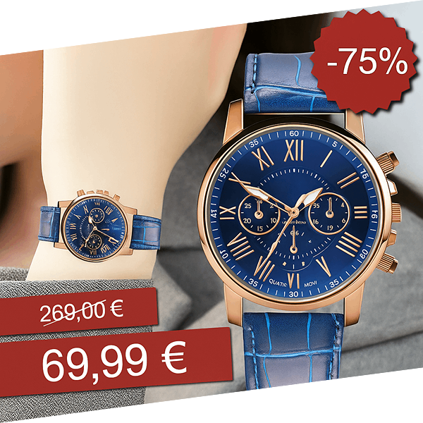 Montre de Luxe Bleue
